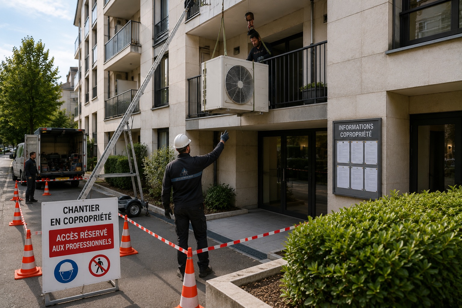 Chantier en copropriété, secteur de Lorient
