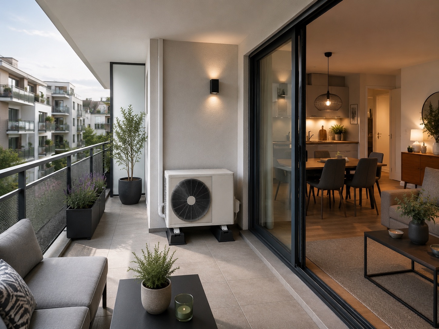 Pompe à chaleur en appartement T4, secteur de Lorient