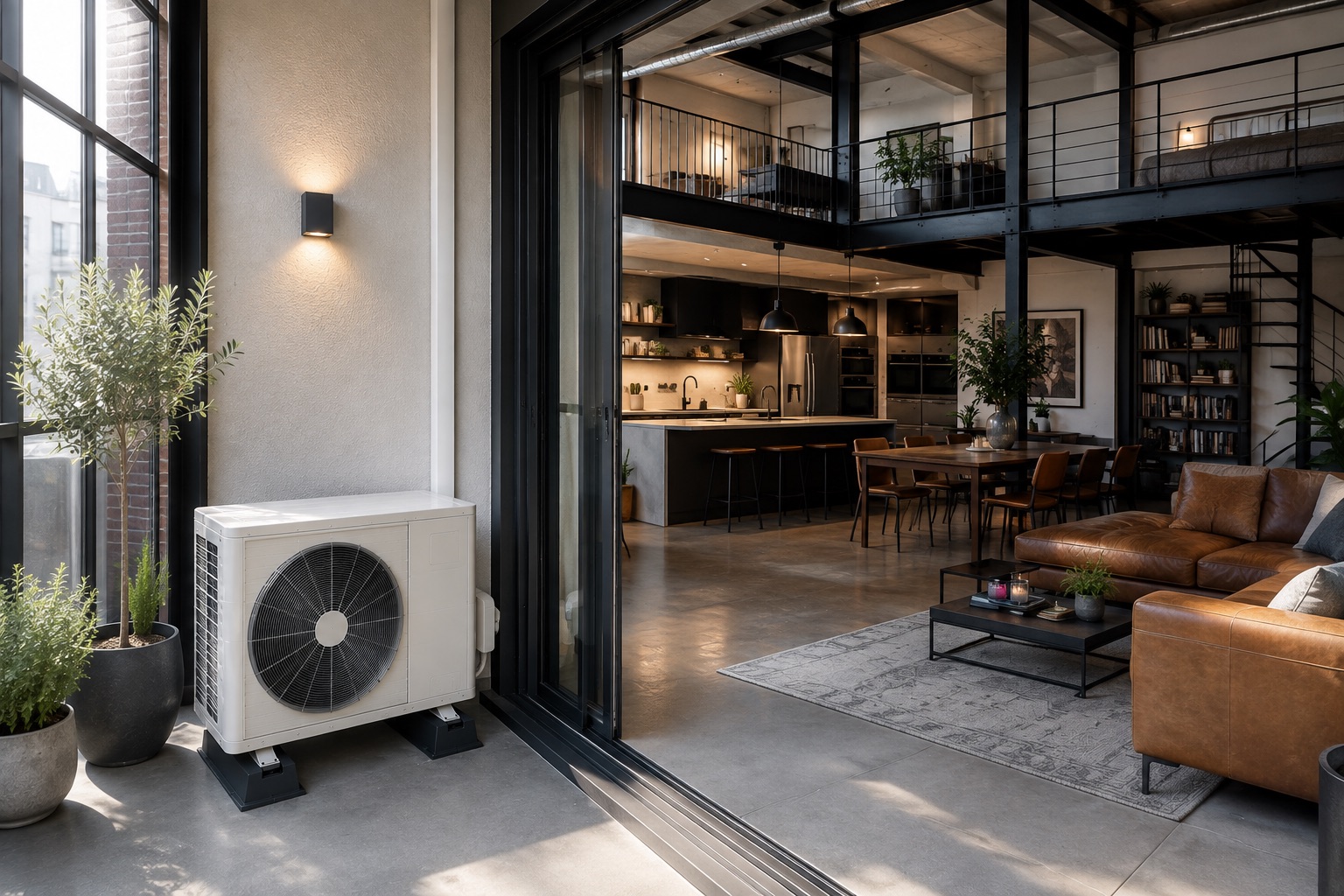 Pompe à chaleur en loft, secteur de Lorient