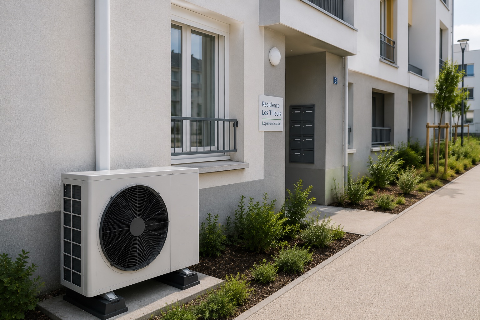 Pompe à chaleur en logement social, secteur de Lorient
