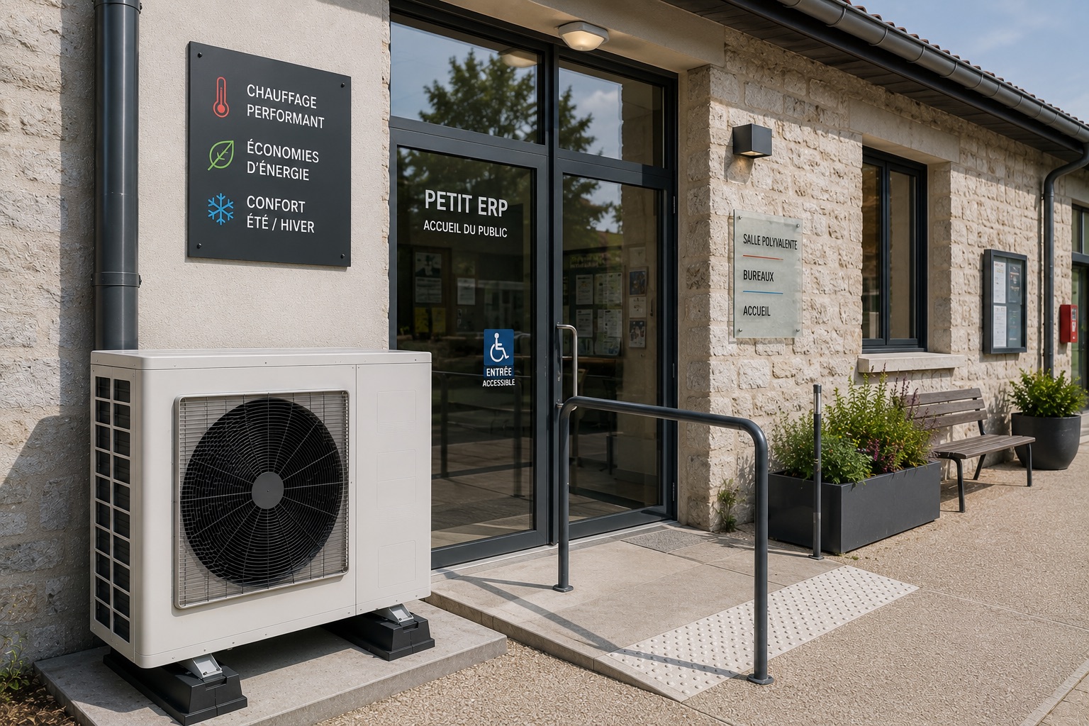 Pompe à chaleur en petit ERP, secteur de Lorient
