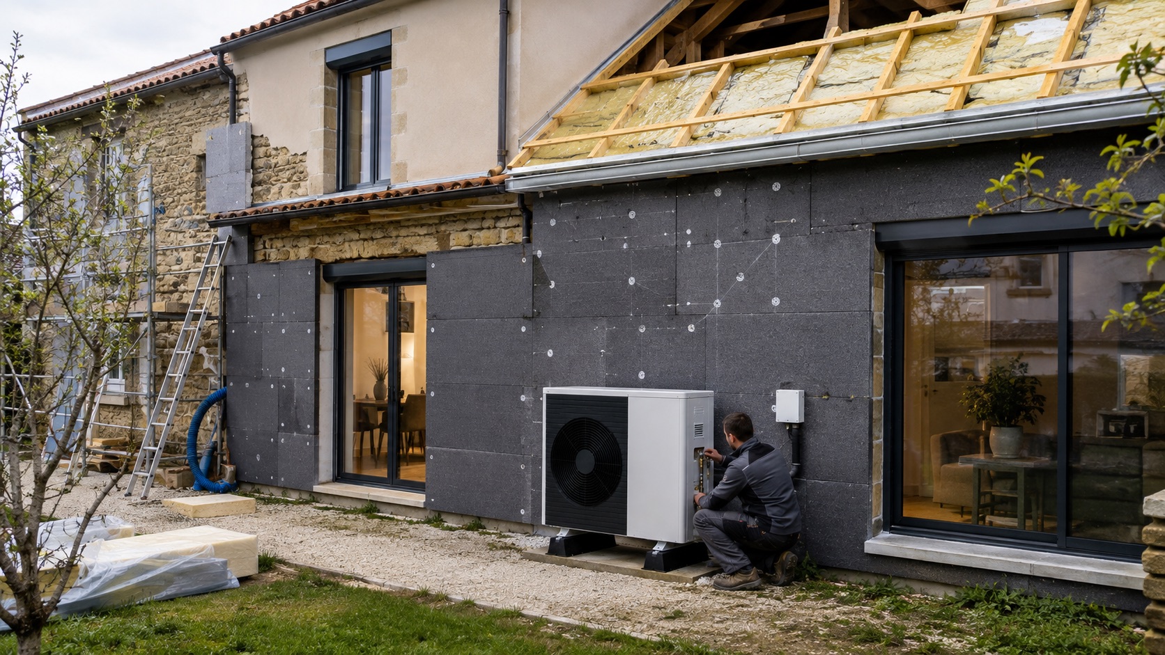 Pompe à chaleur en rénovation énergétique globale, secteur de Lorient