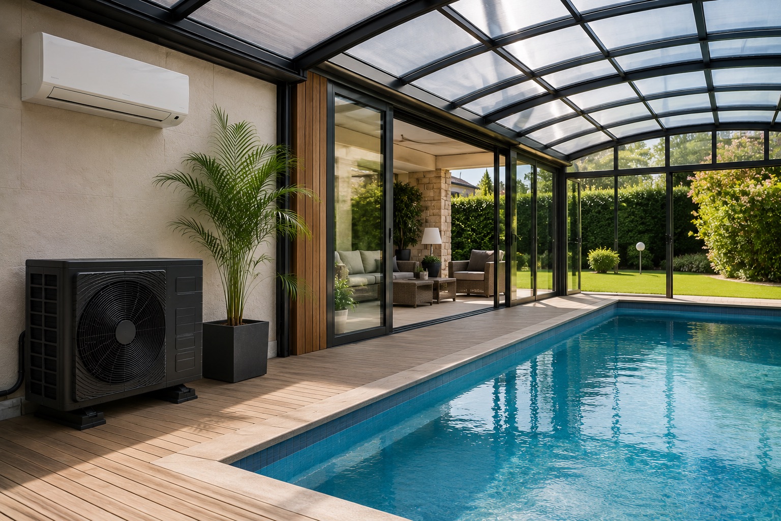 Pompe à chaleur pour piscine couverte, secteur de Lorient