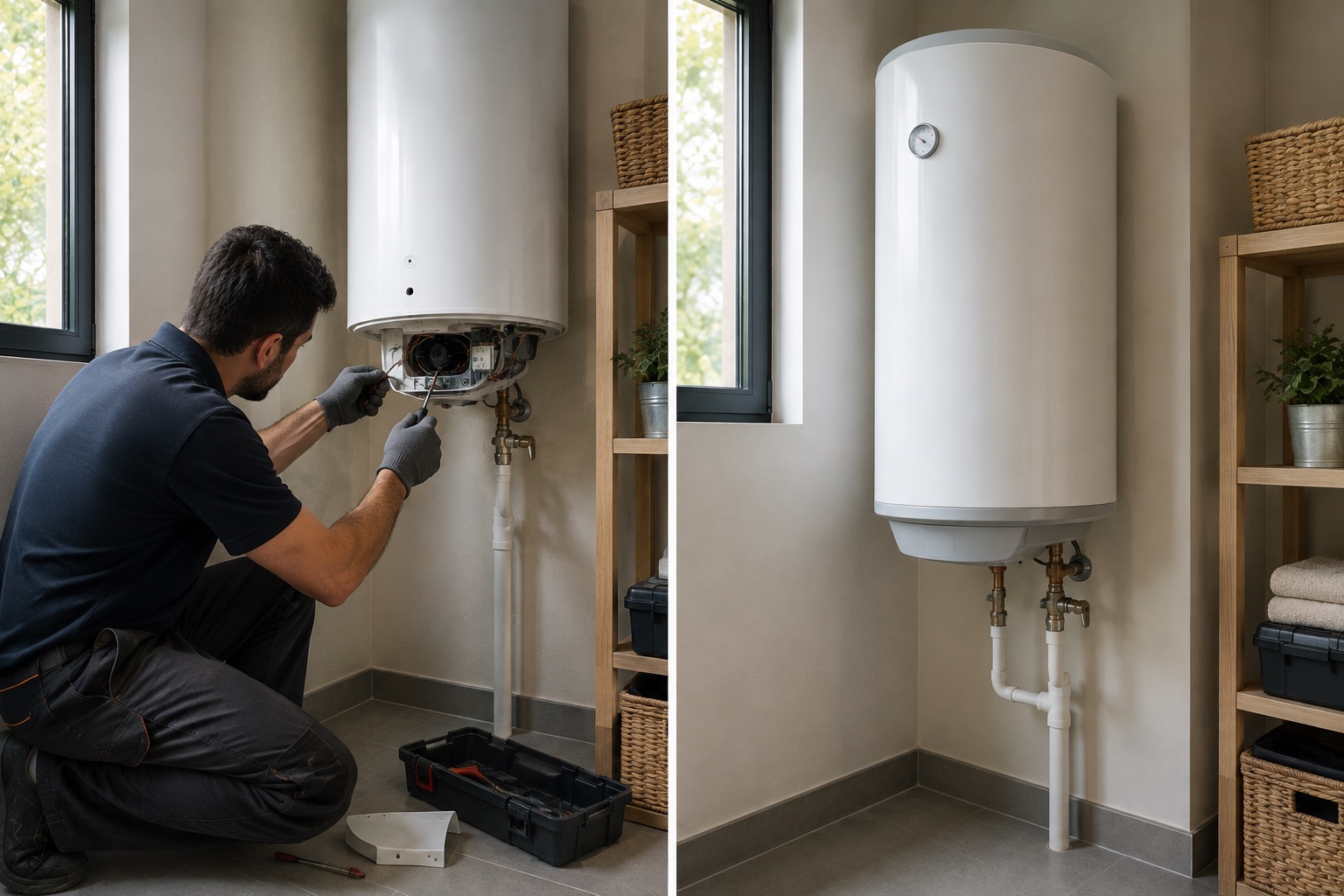 Chauffe-eau électrique lors d'un diagnostic