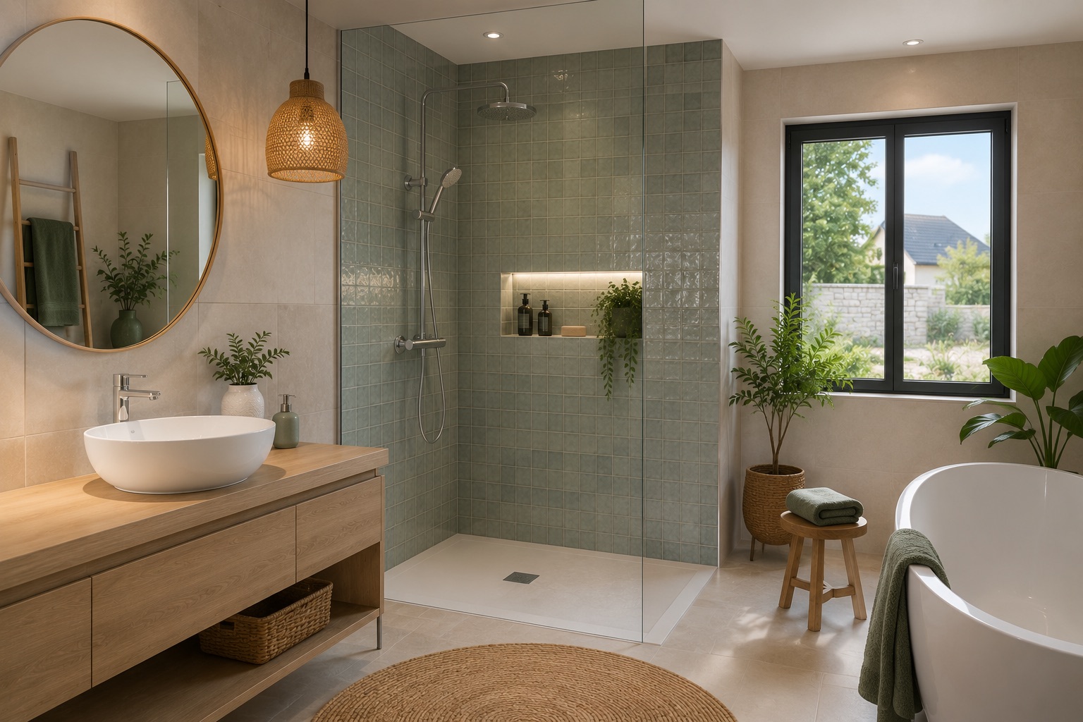 Salle de bains rénovée dans le secteur de Vannes