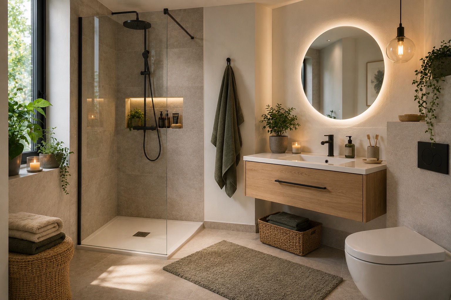 Salle de bains conçue pour un utilisateur principal